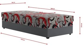 Kárpitozott heverő tárolóval ESTEL 90x200 cm szürke