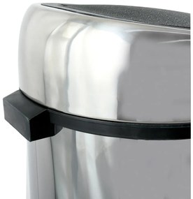 Fényes ezüstszínű acél érintésre nyíló szemetes 30 l – MSV