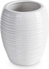 Váza 14X17 fehér dolomit elegáns, finom szerkezetű