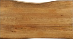 vidaXL tömör mangófa természetes élű asztallap 100 x 60 x 2,5 cm