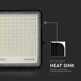 LED Kültéri napelemes reflektor LED/30W/3,2V 6400K fekete + + távirányító