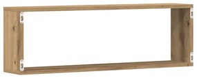 Falipolc 2 db Kézműves tölgy 80x15x26 cm Műanyag