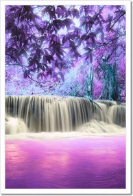 Poszterek keretben 40x60 Lila vízesés