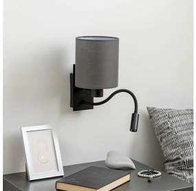 Brilagi - LED Fali lámpa NUBILA 1xE27/25W/230V + LED/3W fekete/antracit