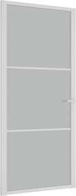 vidaXL fehér matt üveg és alumínium beltéri ajtó 93 x 201,5 cm