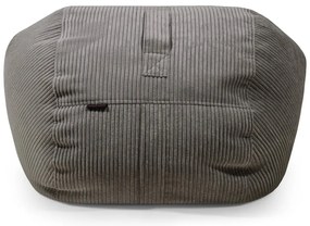 Sötétszürke kordbársony gyerek babzsákfotel Roll 80 – SLOWDOWN