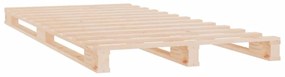 tömör fenyőfa raklapágy 75 x 190 cm (Small Single)