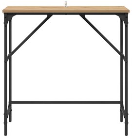 Konzolasztal kézműves tölgy 75 x 32 x 75 cm Faanyag