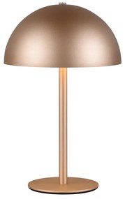 Bronzszínű LED asztali lámpa fém búrával (magasság 21 cm) Munoz – Trio