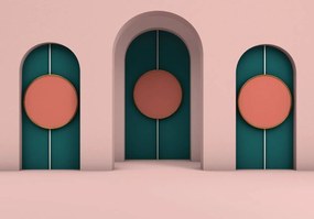 Fotótapéta - Minimalizmus. Geometriai pasztell boltívek (152,5x104 cm)