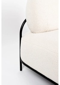 Krémszínű buklé kanapé 125 cm Polly – White Label