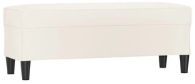 vidaXL krémszínű műbőr pad 100 x 35 x 41 cm