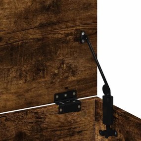 füstös tölgy színű szerelt fa tárolóláda 102 x 35 x 35 cm