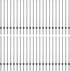 vidaXL Kerítésoszlop 44 pcs Szürke 160 cm Acél