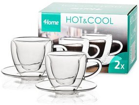 4Home thermo csésze és  csészealj Heart Hot&Cool 150 ml, 2 db