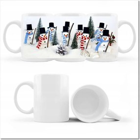 Bögre fényképpel Hóemberek tél