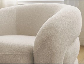 Bézs forgó buklé fotel Elina – Bobochic Paris