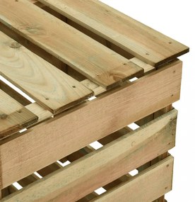 4 db lécezett impregnált fenyőfa kerti komposztáló 80x50x100 cm
