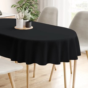 Goldea ovális pamut terítő - fekete 140 x 280 cm