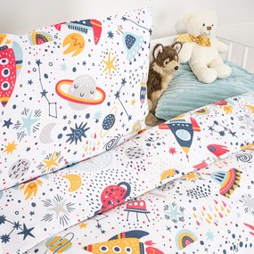 4Home Cosmic Adventure gyerek pamut ágyneműhuzat, 100 x 135 cm, 40 x 60 cm