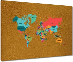 Festmények 80x60 Világtérkép lengyelül