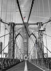 Poszter 39,5x55cm Gyalogátkelőhely a Brooklyn hídon, Assaf Frank