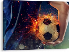 Kép - Futball-labda a tűzben (70x50 cm)