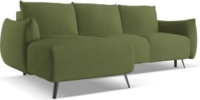 Zöld sarokkanapé (bal oldali) Malie – Makamii