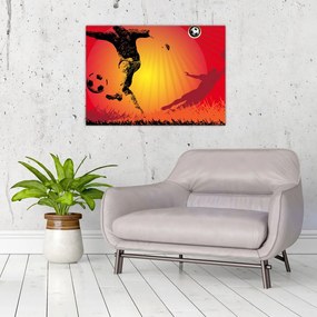 Kép - futball (üvegen) (70x50 cm)