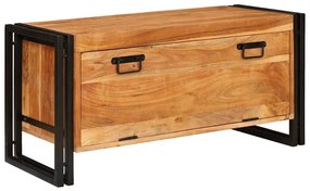Cipőszekrény polcokkal Barna 90 x 38 x 45 cm tömör akácfa