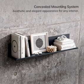 Fali polc JOANNE 700 mm, antracitszürke