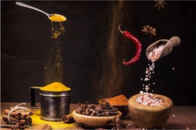 Kép - Fűszerek mozgásban (90x60 cm)