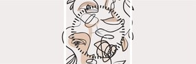 Kép - Line art arckezelés (órával) (90x30 cm)