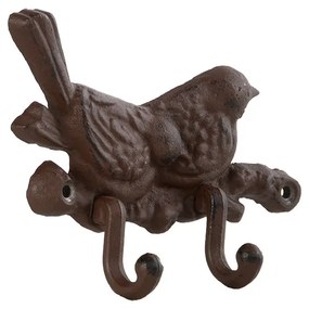 Öntöttvas madaras akasztó, 2 fogassal, 15 cm