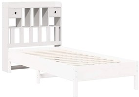 fehér tömör fenyőfa fejtámla tárolóval 90 cm