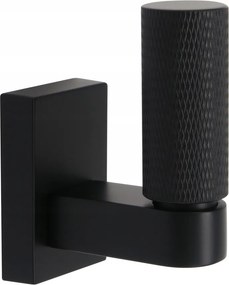 Bútorakasztó Fekete Matt Bordázott Masszív Amix W038