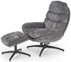 Dario fotel lábtartóval és hintázó funkcióval szürke