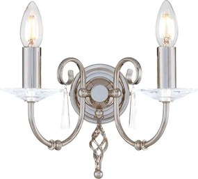 Elstead Lighting AEGEAN AG2-POL-NICKEL Fali lámpa 2x60W/E14