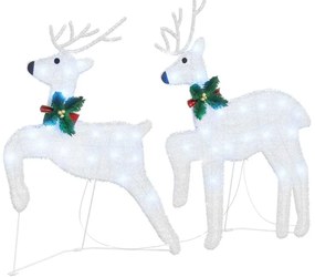 LED rénszarvasok 2 pcs Hideg Fehér szövet