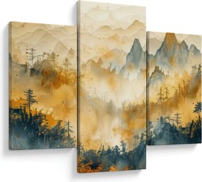 Kép - Hegyek, akvarell (90x60 cm)