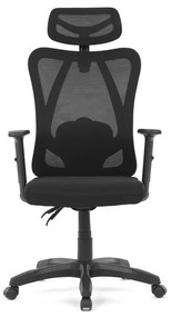 Fekete Hálós Irodai Szék, Szinkron Mechanikával. KA-R215 BK