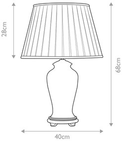 Elstead DL-SASHI-TL - Asztali lámpa SASHI 1xE27/60W/230V
