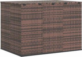 Barna Polyrattan Kerti Párnatartó Doboz 145 X 100 X 103 Cm