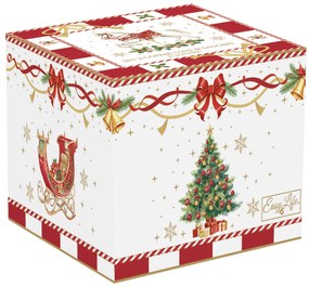 Karácsonyi porcelán eszpresszó kávés csésze aljjal 2 személyes díszdobozban Christmas Tale