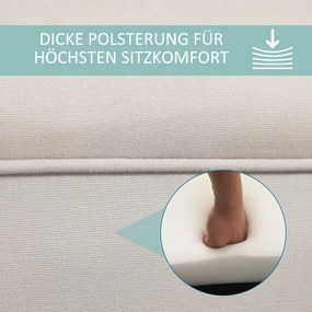Ülőpad hálószobába, előszobába, kárpitozott pad, szürke, 102 x 31 x 51cm
