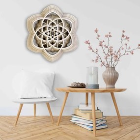 Több rétegű, akár 90 x 100 cm-es fa mandala Harmony