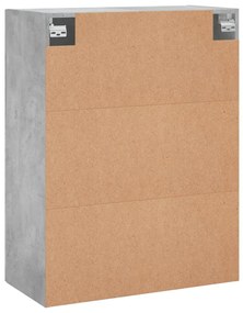 2 db betonszürke faliszekrény 69,5x34x90 cm
