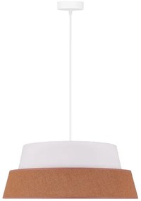 Duolla - Csillár zsinóron GALAXY 1xE27/15W/230V átm. 50 cm barna/fehér