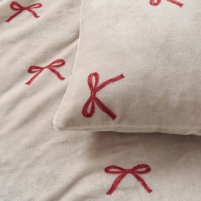Goldea mikroplüss párnahuzat deluxe - masnik bézs alapon 40 x 40 cm