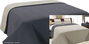 Dekoratív ágytakaró párnahuzattal Vigo II 220x240 sötétszürke-ezüst